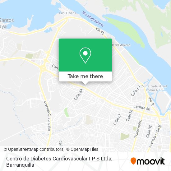 Centro de Diabetes Cardiovascular I P S Ltda map