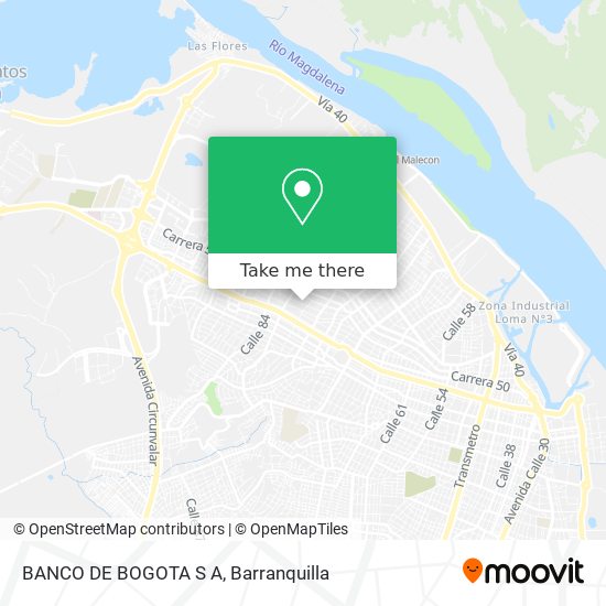 BANCO DE BOGOTA S A map