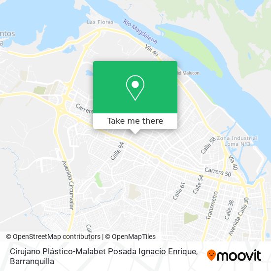 Cirujano Plástico-Malabet Posada Ignacio Enrique map