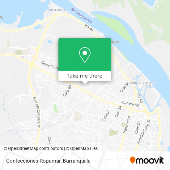 Confecciones Ropamar map