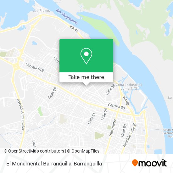 El Monumental Barranquilla map