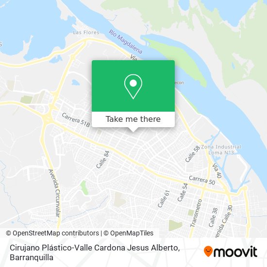 Mapa de Cirujano Plástico-Valle Cardona Jesus Alberto