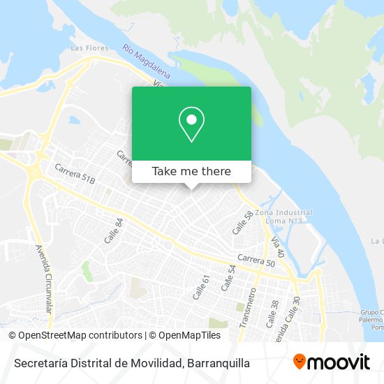 Secretaría Distrital de Movilidad map