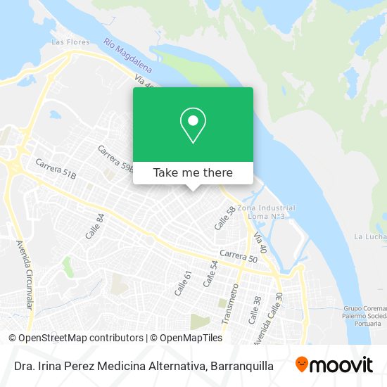 Mapa de Dra. Irina Perez Medicina Alternativa