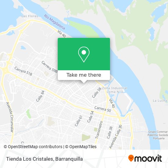 Tienda Los Cristales map