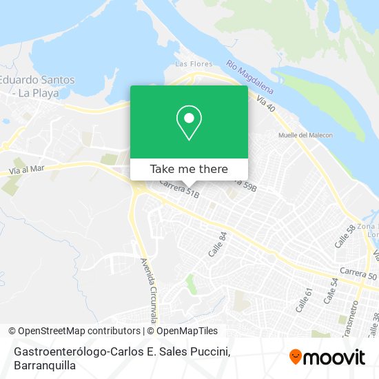 Gastroenterólogo-Carlos E. Sales Puccini map