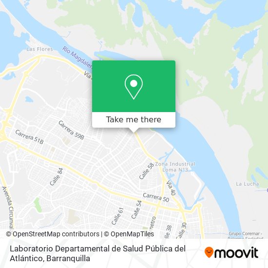Laboratorio Departamental de Salud Pública del Atlántico map