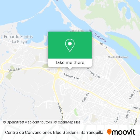 Mapa de Centro de Convenciones Blue Gardens