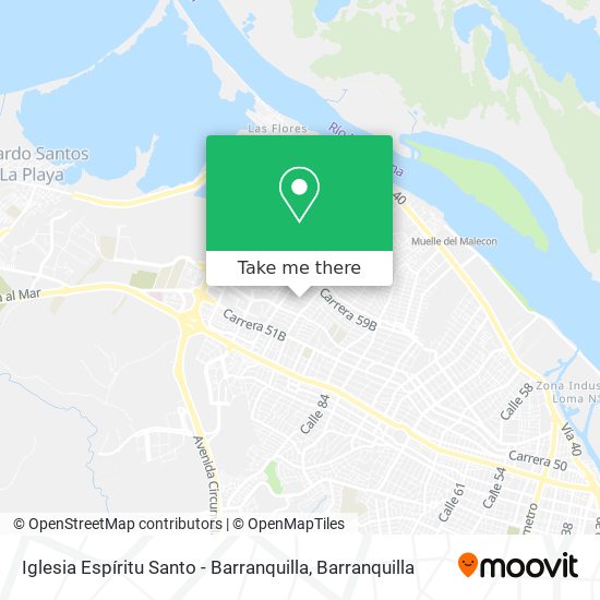 Iglesia Espíritu Santo - Barranquilla map