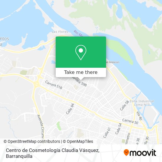 Mapa de Centro de Cosmetología Claudia Vásquez