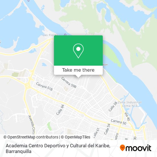 Academia Centro Deportivo y Cultural del Karibe map