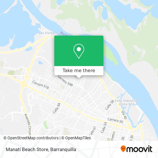 Mapa de Manatí Beach Store