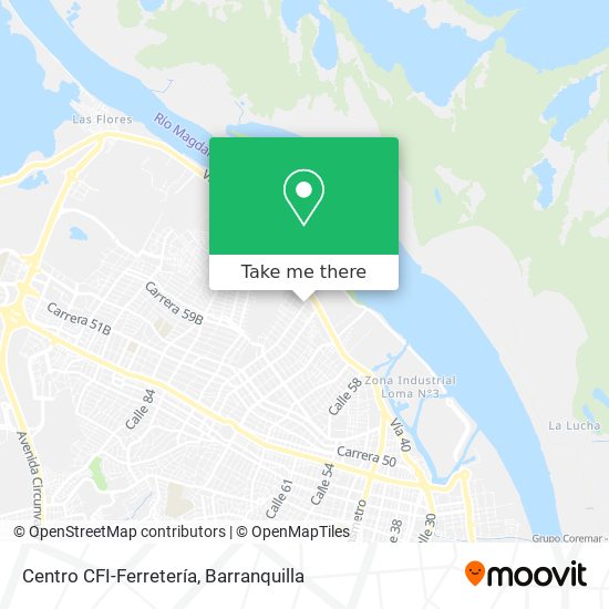 Centro CFI-Ferretería map