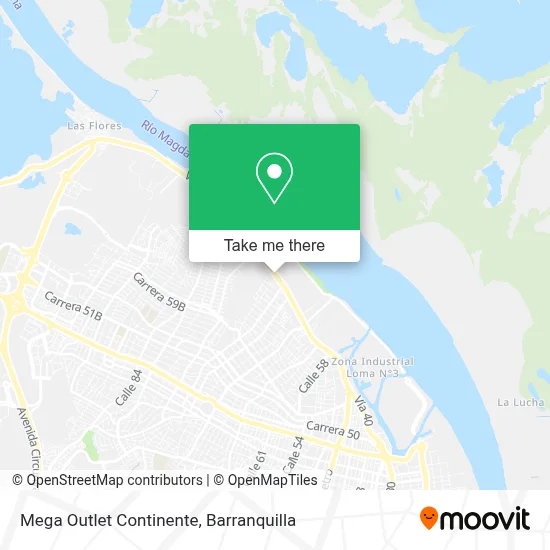 Mega Outlet Continente map