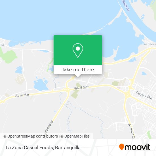 La Zona Casual Foods map