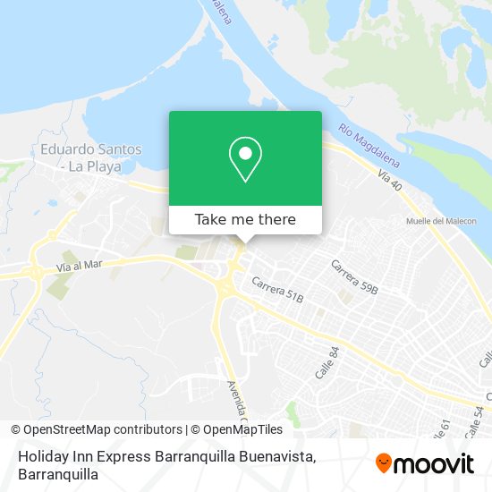 Holiday Inn Express Barranquilla Buenavista map