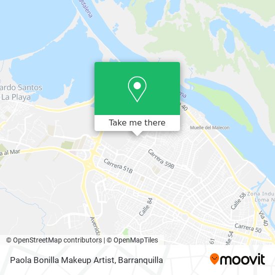 Mapa de Paola Bonilla Makeup Artist