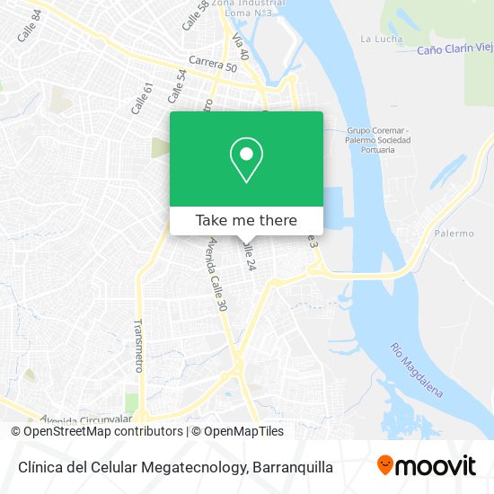 Clínica del Celular Megatecnology map