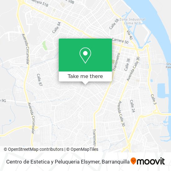 Mapa de Centro de Estetica y Peluqueria Elsymer