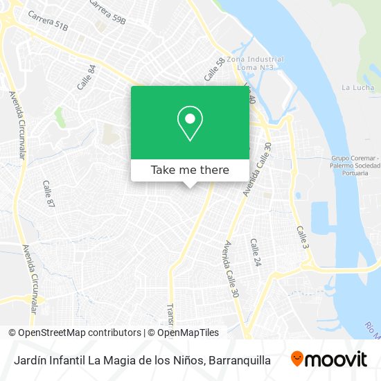 Jardín Infantil La Magia de los Niños map