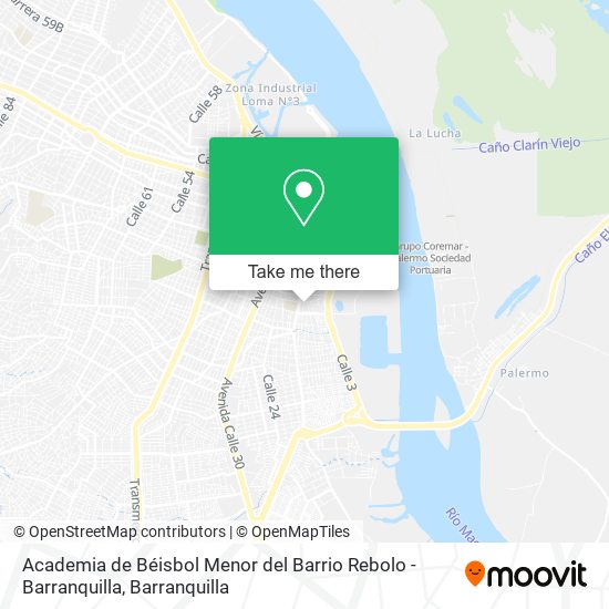 Academia de Béisbol Menor del Barrio Rebolo - Barranquilla map