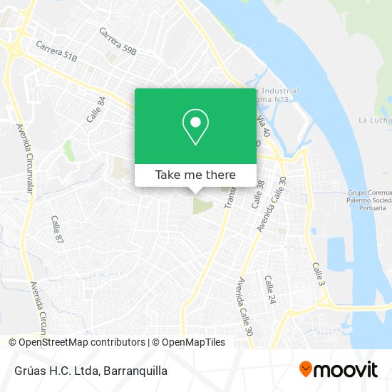Grúas H.C. Ltda map