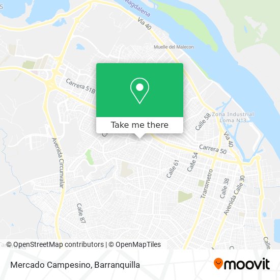 Mercado Campesino map