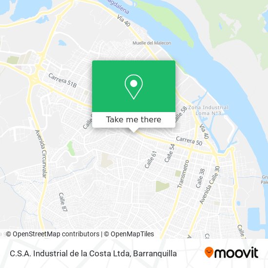 C.S.A. Industrial de la Costa Ltda map