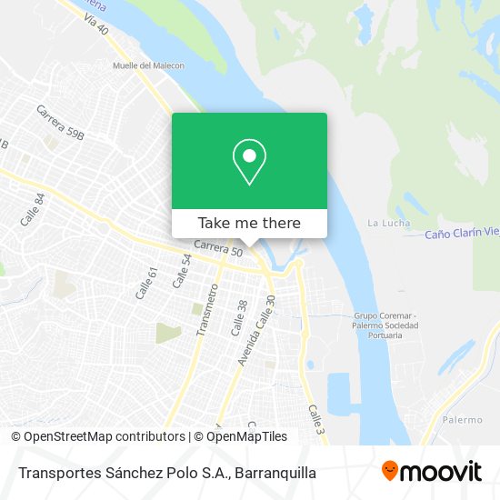 Mapa de Transportes Sánchez Polo S.A.