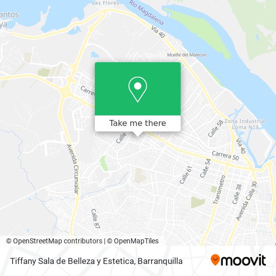 Tiffany Sala de Belleza y Estetica map