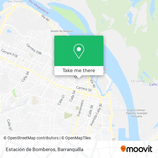 Mapa de Estación de Bomberos