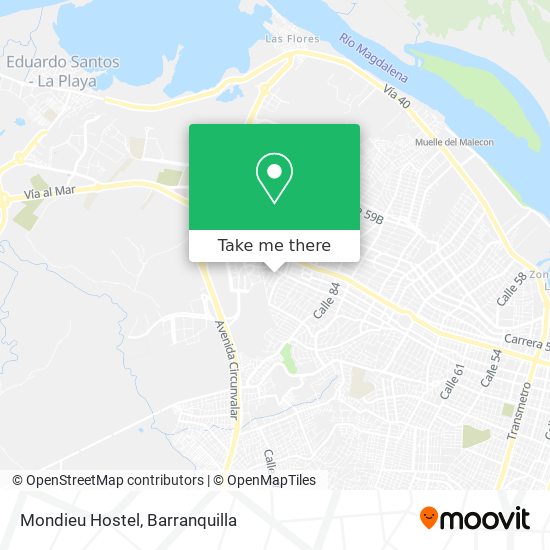 Mondieu Hostel map