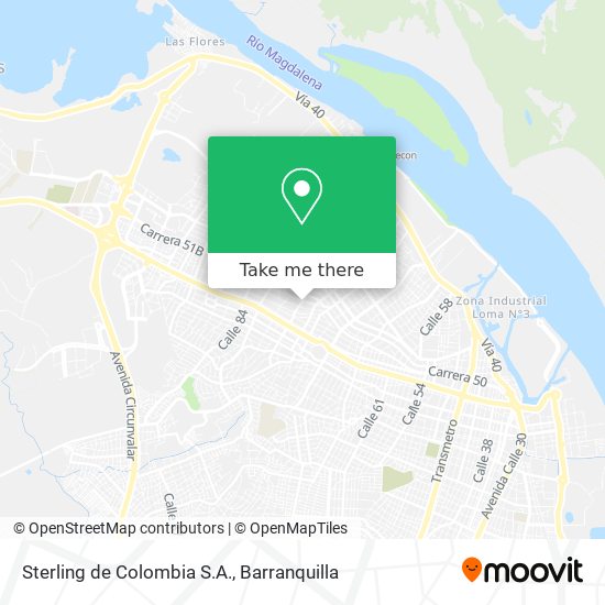 Mapa de Sterling de Colombia S.A.