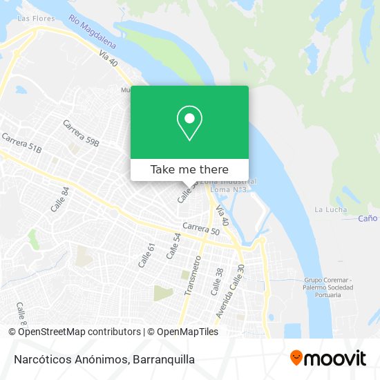 Narcóticos Anónimos map