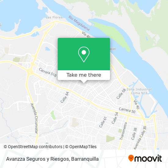 Avanzza Seguros y Riesgos map