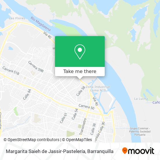 Mapa de Margarita Saieh de Jassir-Pastelería