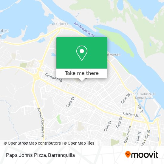 Mapa de Papa John's Pizza