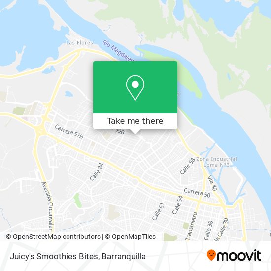 Juicy's Smoothies Bites map