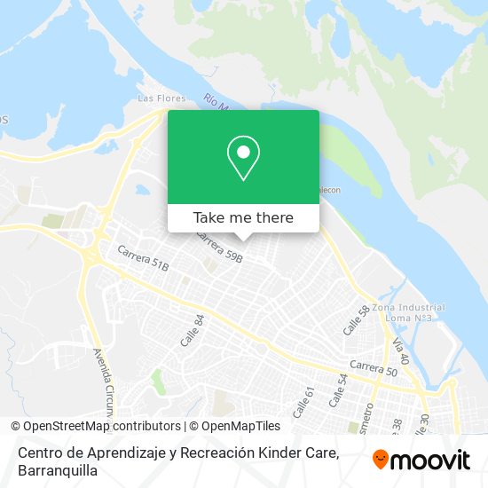Mapa de Centro de Aprendizaje y Recreación Kinder Care