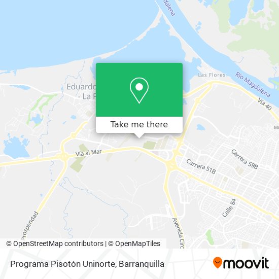 Programa Pisotón Uninorte map