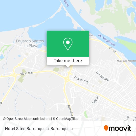 Hotel Sites Barranquilla map