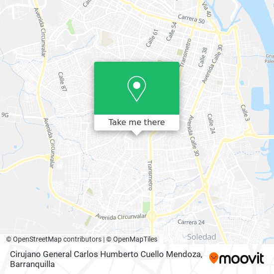 Cirujano General Carlos Humberto Cuello Mendoza map