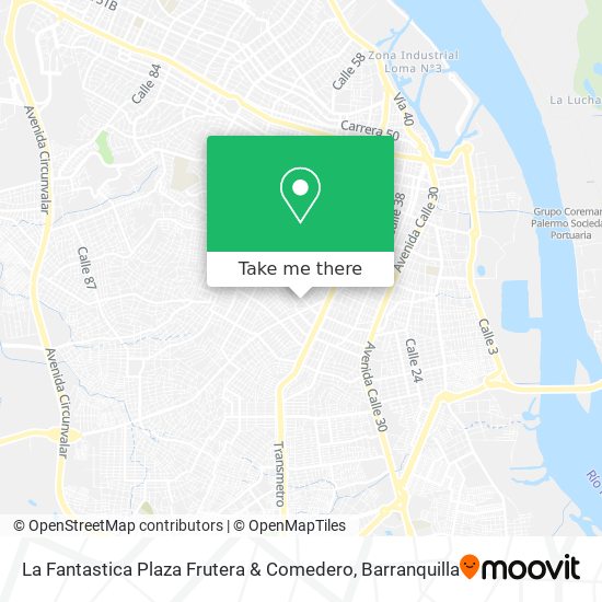 Mapa de La Fantastica Plaza Frutera & Comedero