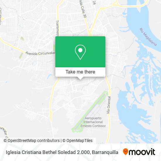 Iglesia Cristiana Bethel Soledad 2.000 map