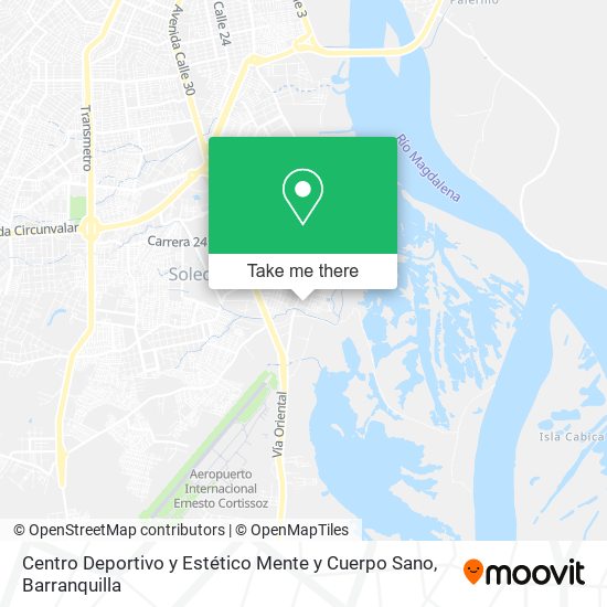 Mapa de Centro Deportivo y Estético Mente y Cuerpo Sano