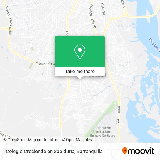 Mapa de Colegio Creciendo en Sabiduría