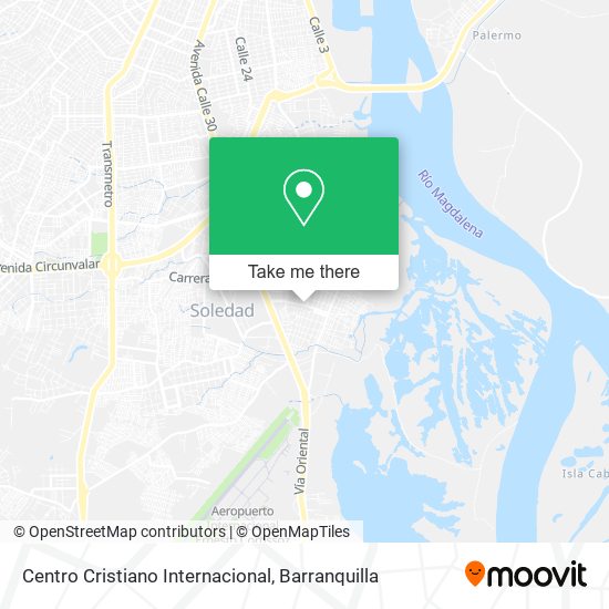 Mapa de Centro Cristiano Internacional