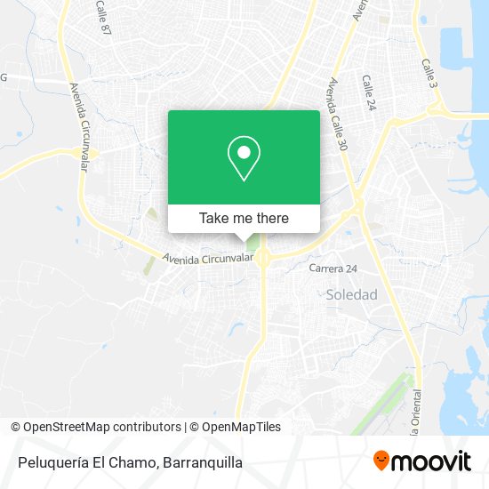 Mapa de Peluquería El Chamo