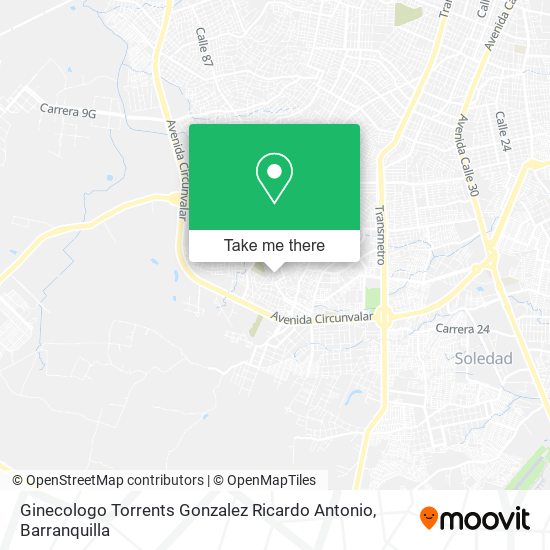 Ginecologo Torrents Gonzalez Ricardo Antonio map