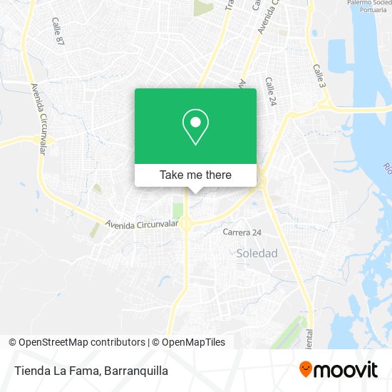 Mapa de Tienda La Fama